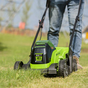 24V Cordless Lawn Mower 33cm & Grass Trimmer 25cm Set