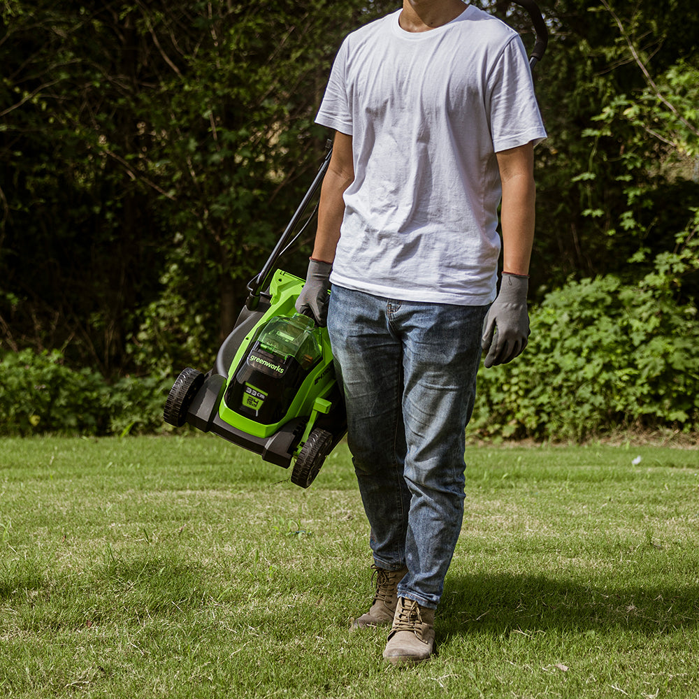 24V Cordless Lawn Mower 33cm & Grass Trimmer 25cm Set