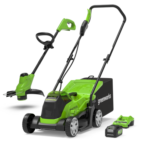24V Lawn Mower 33cm + Grass Trimmer 25cm Set