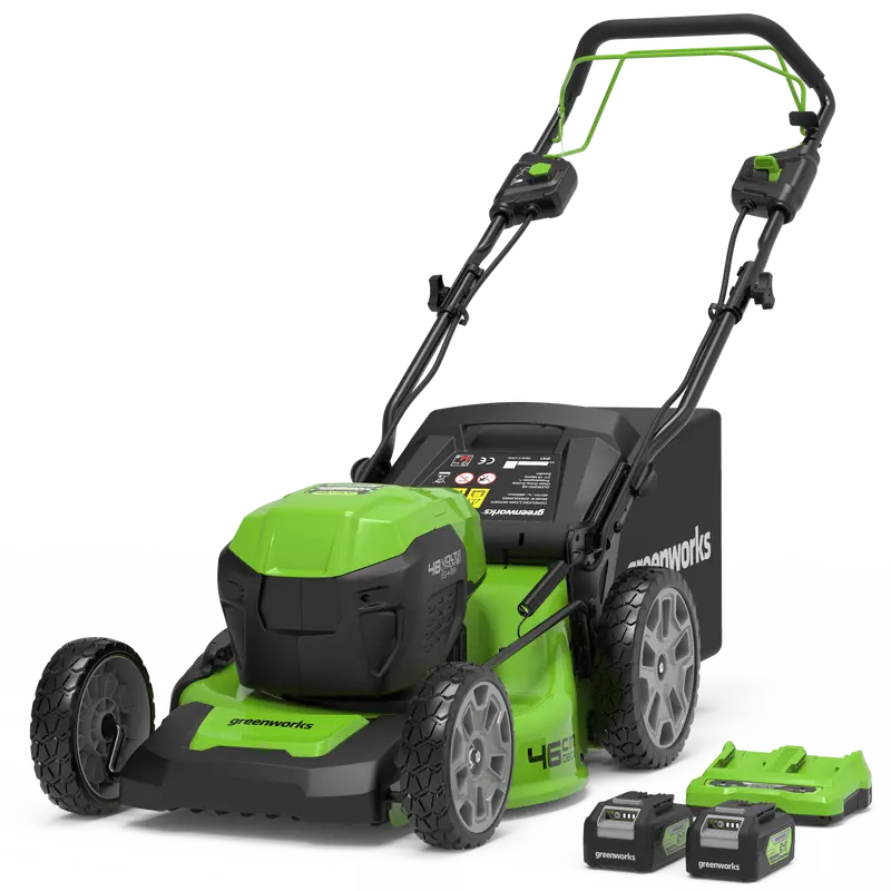48V (24V x 2) Lawn Mower 46cm Self-Propelled - 2x 4Ah Battery